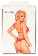 Kissable Body Czerwone Koronkowe z Paskami Do Pończoch S/M