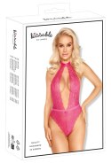 Kissable Body S/M rożowe - koronka, satynowe wiązanie, bez plecow