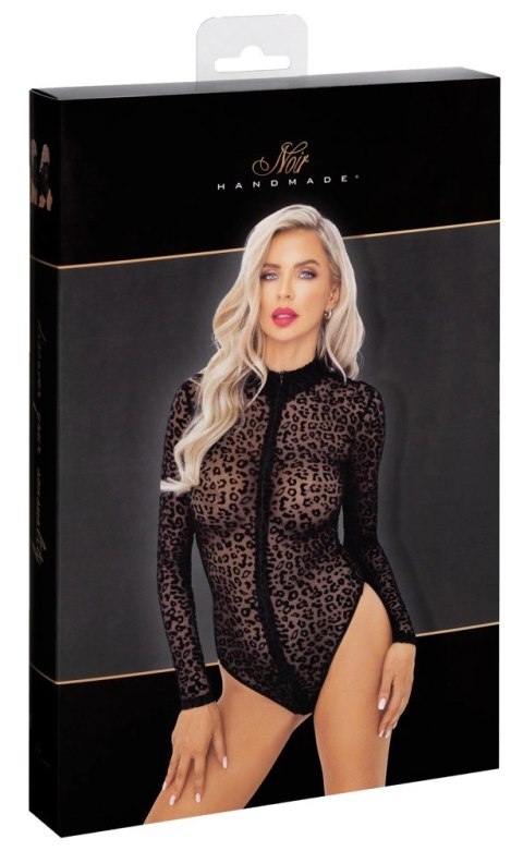 Noir Body Panterkowe Czarne M - Elastyczny Powernet, Długi Rękaw Noir Body Panterkowe Czarne M - Elastyczny Powernet, Długi Rękaw