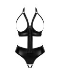 Obsessive Norides Body matowe czarne z zamkiem M/L otwarte miseczki