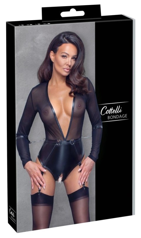 Cottelli Bondage Body Siateczkowe z Pierścieniami i Kajdankami S Cottelli Bondage Body Siateczkowe z Pierścieniami i Kajdankami S