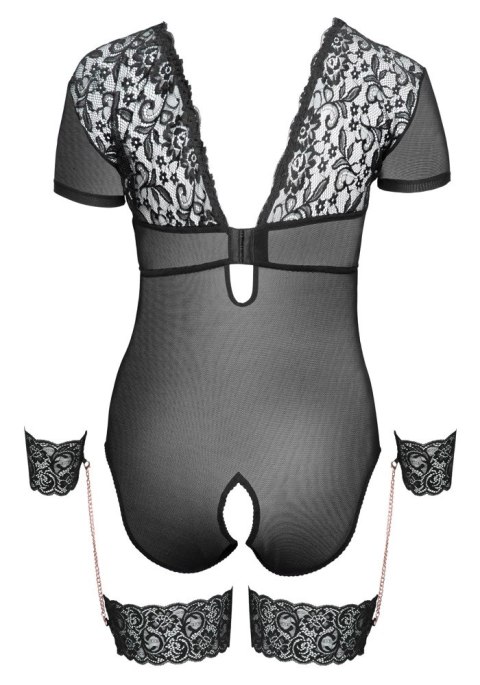 Cottelli Bondage Body siateczkowe koronka mankiety 2XL czarne Cottelli Bondage Body siateczkowe koronka mankiety 2XL czarne