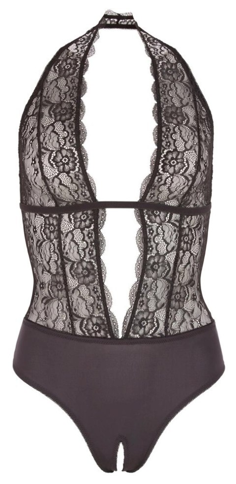 Cottelli LINGERIE Body koronkowe czarne M z otwartą strefą dolną Cottelli LINGERIE Body koronkowe czarne M z otwartą strefą dolną