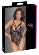 Cottelli Lingerie Body Koronkowe z Dekoltem i Ozdobnymi Paskami L Czarne
