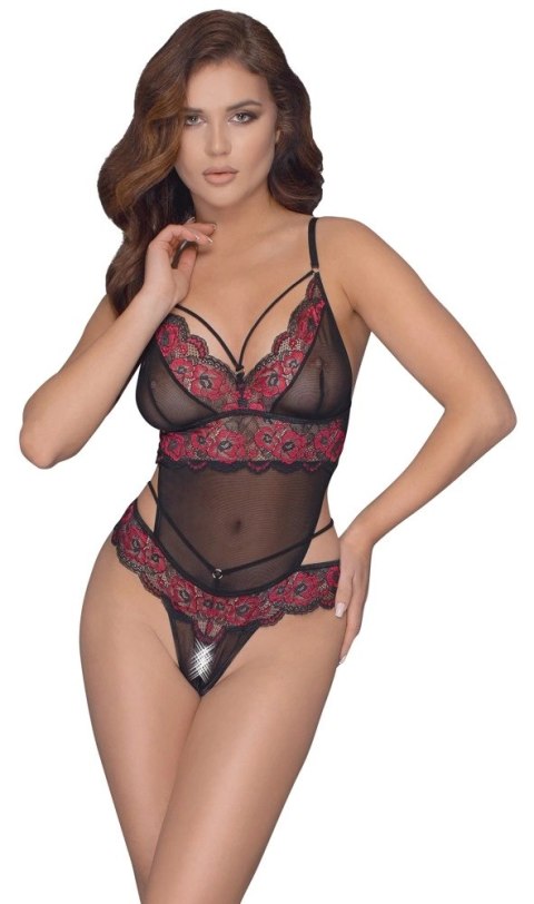 Cottelli Lingerie Body Kwiatowa Dwukolorowa Koronka L/XL Cottelli Lingerie Body Kwiatowa Dwukolorowa Koronka L/XL