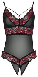 Cottelli Lingerie Body Kwiatowa Dwukolorowa Koronka L/XL
