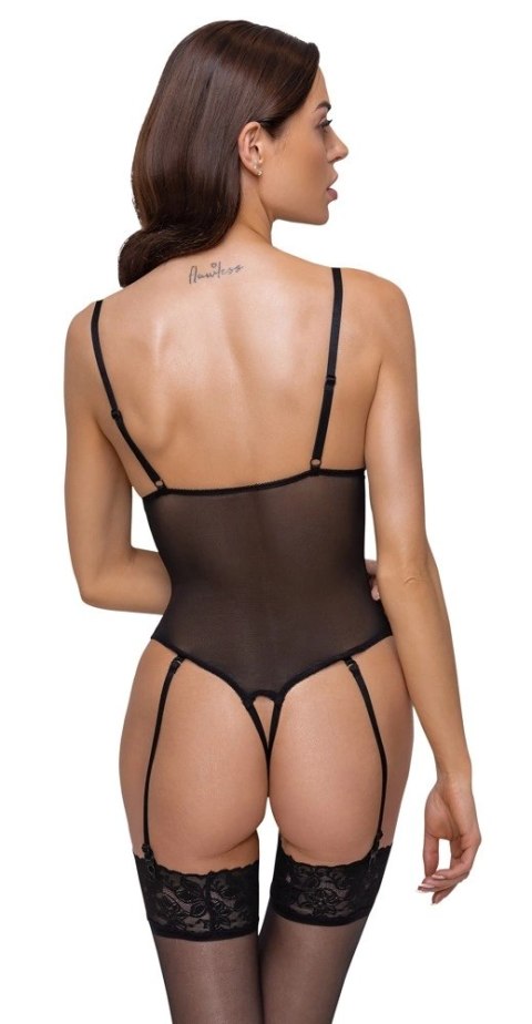 Cottelli Lingerie Body Siateczkowe Koronka Bez Krocza Czarny L Cottelli Lingerie Body Siateczkowe Koronka Bez Krocza Czarny L