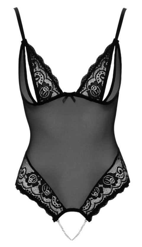 Cottelli Lingerie Body Siateczkowe z Koronką i Otwartym Krokiem S Cottelli Lingerie Body Siateczkowe z Koronką i Otwartym Krokiem S