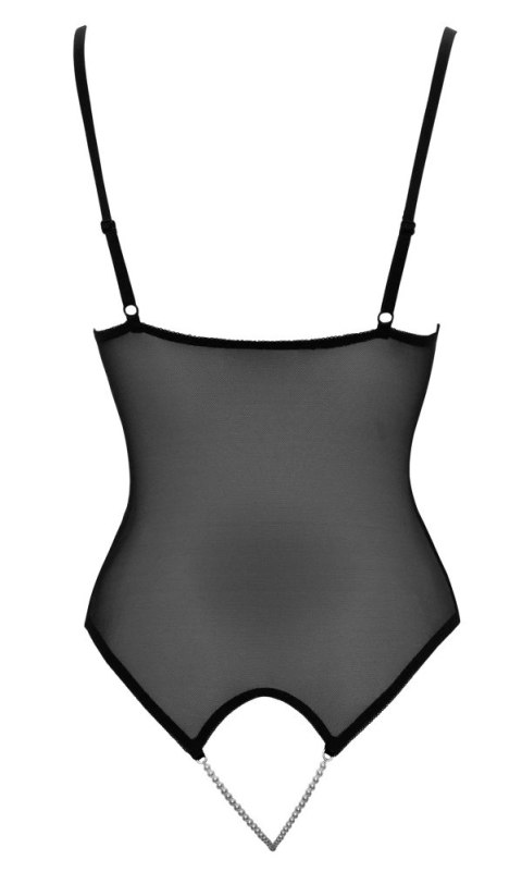 Cottelli Lingerie Body Siateczkowe z Koronką i Otwartym Krokiem S Cottelli Lingerie Body Siateczkowe z Koronką i Otwartym Krokiem S