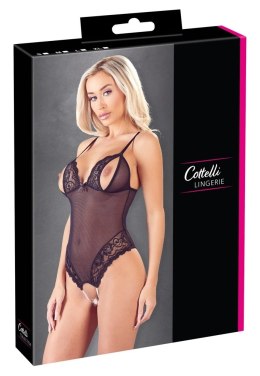 Cottelli Lingerie Body Siateczkowe z Koronką, otwarta konstrukcja, M