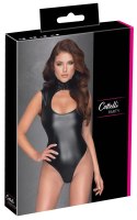 Cottelli PARTY Body matowe czarne z kołnierzykiem rozmiar M