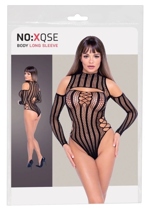 NO:XQSE Body Czarne z Paskami Siateczka Bezszwowa S-L NO:XQSE Body Czarne z Paskami Siateczka Bezszwowa S-L