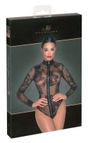 Noir Body Damskie z Długim Rękawem Kwiatowy Wzor M Czarny