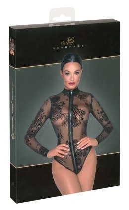 Noir Body XL Transparentny Kwiatowy Wzor Powernet Zamek 3-kierunkowy