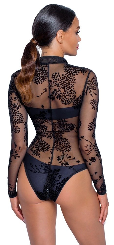 Noir Body z długim rękawem, kwiatowy wzor, rozmiar L Noir Body z długim rękawem, kwiatowy wzor, rozmiar L