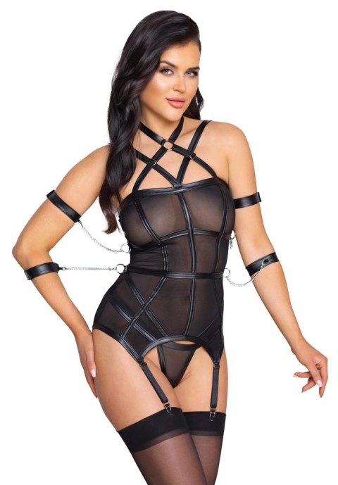 Cottelli Bondage Koszulka z Siateczki z Łańcuchami S Czarna Cottelli Bondage Koszulka z Siateczki z Łańcuchami S Czarna