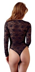Cottelli Collection Body Koronkowe Wetlook Czarne M Długie Rękawy