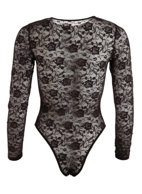 Cottelli Collection Body Koronkowe Wetlook Czarne M Długie Rękawy Cottelli Collection Body Koronkowe Wetlook Czarne M Długie Rękawy