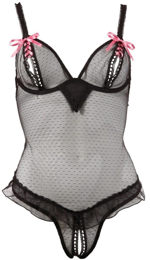 Cottelli Collection Body Siateczkowe Otwarte Miseczki Czarny 75B/S Cottelli Collection Body Siateczkowe Otwarte Miseczki Czarny 75B/S