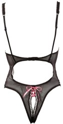 Cottelli Collection Body Siateczkowe Otwarte Miseczki Czarny 75B/S