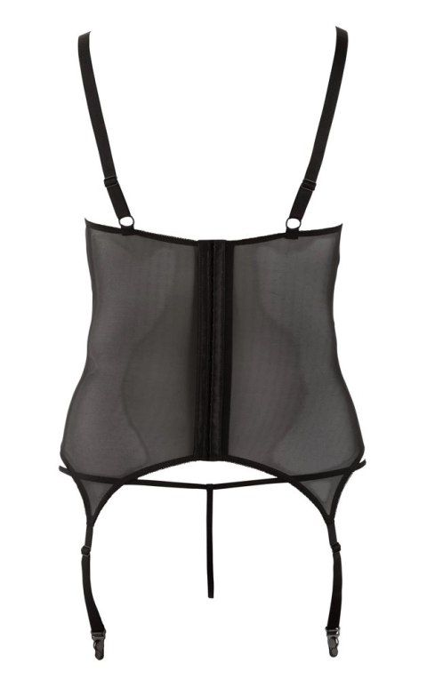 Cottelli Curves koszulka z koronką i rozcięciem na miseczkach XL czarna Cottelli Curves koszulka z koronką i rozcięciem na miseczkach XL czarna