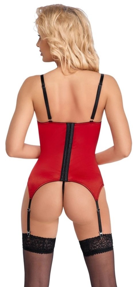 Cottelli Lingerie Satynowa Haleczka z Regulacją i Stringi S Czerwona Cottelli Lingerie Satynowa Haleczka z Regulacją i Stringi S Czerwona