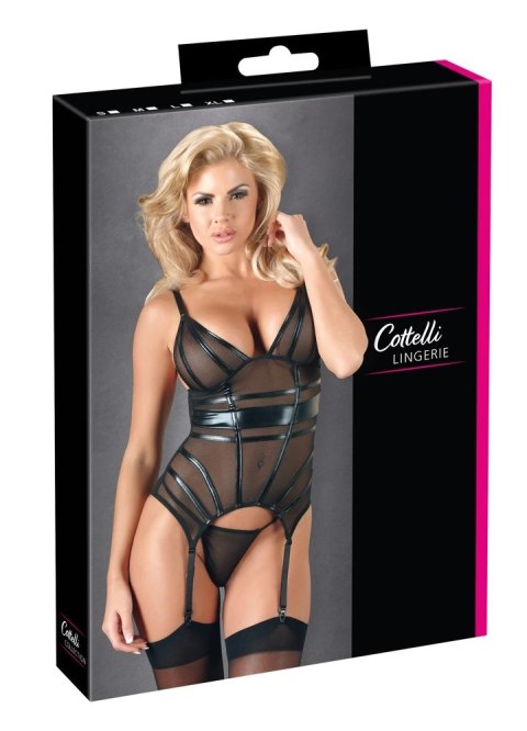 Cottelli Lingerie Siateczkowa Koszulka Czarna S z Regulowanymi Paskami Cottelli Lingerie Siateczkowa Koszulka Czarna S z Regulowanymi Paskami