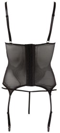 Cottelli Lingerie Siateczkowa Koszulka Czarna S z Regulowanymi Paskami