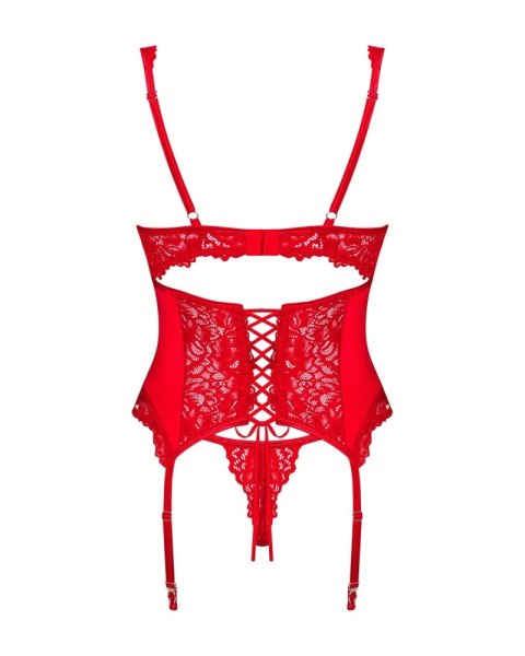 Obsessive Amor Cherris koronkowy gorset i stringi czerwony S/M Obsessive Amor Cherris koronkowy gorset i stringi czerwony S/M