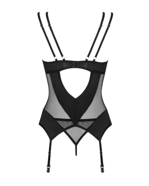 Obsessive Nesari Czarny Top z Siateczki i Stringi M/L Regulowany Obsessive Nesari Czarny Top z Siateczki i Stringi M/L Regulowany