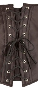 Cottelli Curves Gorset otwarty, haftki, czarny, rozmiar 2XL