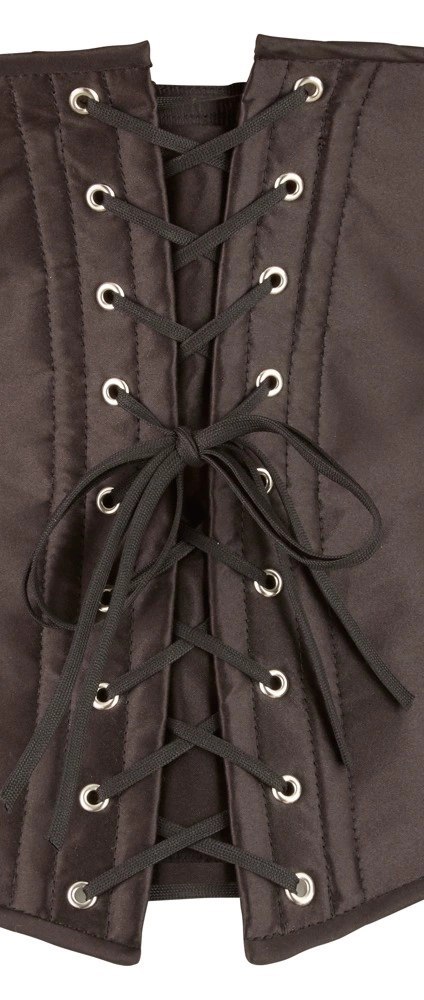 Cottelli Curves Gorset otwarty, haftki, czarny, rozmiar 2XL Cottelli Curves Gorset otwarty, haftki, czarny, rozmiar 2XL