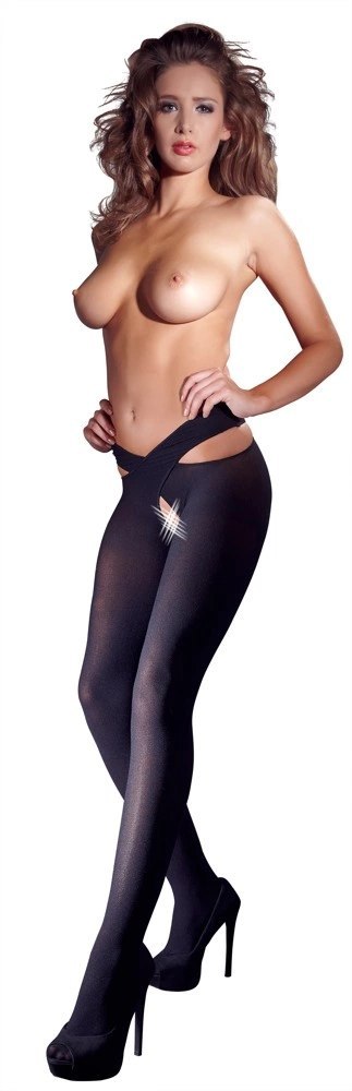 Cottelli LEGWEAR pończochy czarne z paskami biodrowymi S/M Cottelli LEGWEAR pończochy czarne z paskami biodrowymi S/M