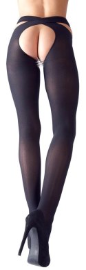 Cottelli LEGWEAR pończochy czarne z paskami biodrowymi S/M