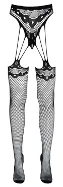 Cottelli LEGWEAR rajstopy z pasem i stringami bezszwowe S-L czarne