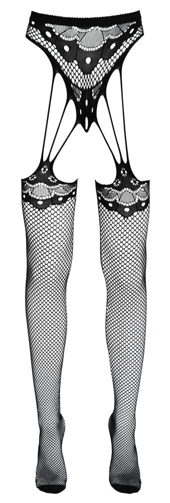 Cottelli LEGWEAR rajstopy z pasem i stringami bezszwowe S-L czarne Cottelli LEGWEAR rajstopy z pasem i stringami bezszwowe S-L czarne