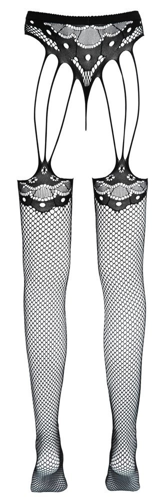 Cottelli LEGWEAR rajstopy z pasem i stringami bezszwowe S-L czarne Cottelli LEGWEAR rajstopy z pasem i stringami bezszwowe S-L czarne