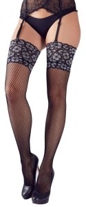 Cottelli Legwear Kabaretki z Koronką Czarną S/M - Siateczkowe Pończochy