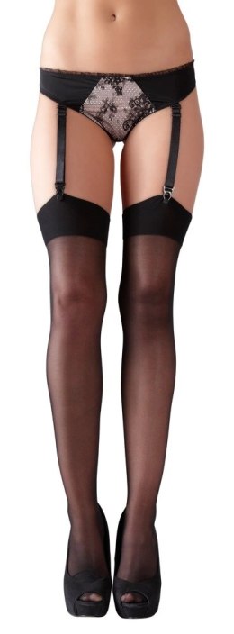 Cottelli Legwear Klasyczne Pończochy 20 den Czarne Gładkie do Pasa