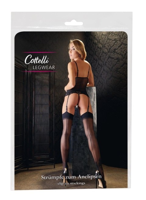 Cottelli Legwear Pończochy Czarne 15 den z Ozdobnym Szwem 6 Cottelli Legwear Pończochy Czarne 15 den z Ozdobnym Szwem 6