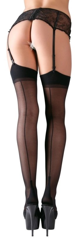 Cottelli Legwear Pończochy Czarne 15 den z Ozdobnym Szwem 6