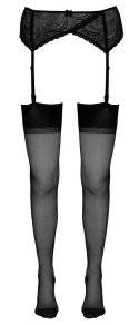 Cottelli Legwear Pończochy Czarne 15 den z Ozdobnym Szwem 6