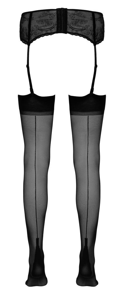 Cottelli Legwear Pończochy Czarne 15 den z Ozdobnym Szwem 6 Cottelli Legwear Pończochy Czarne 15 den z Ozdobnym Szwem 6