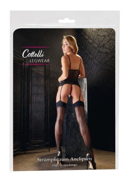 Cottelli Legwear Pończochy Czarny Szwem 15 den Ozdobne 4024144393442