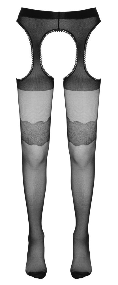 Cottelli Legwear Rajstopy z wycięciami i wzorem, model L, 20 den Cottelli Legwear Rajstopy z wycięciami i wzorem, model L, 20 den