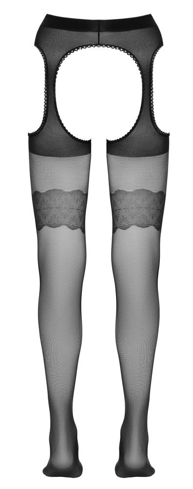 Cottelli Legwear Rajstopy z wycięciami i wzorem, model L, 20 den Cottelli Legwear Rajstopy z wycięciami i wzorem, model L, 20 den