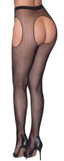 Cottelli Legwear Siateczkowe Rajstopy z Kamieniami Brokatowymi S-L