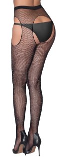 Cottelli Legwear Siateczkowe Rajstopy z Kamieniami Brokatowymi S-L