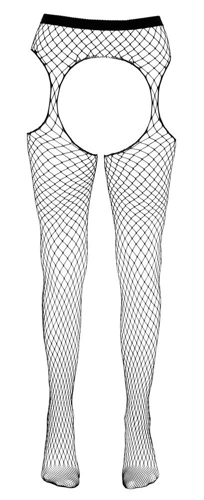 Cottelli Legwear Siateczkowe Rajstopy z Pasem Bez Krocza S-L Cottelli Legwear Siateczkowe Rajstopy z Pasem Bez Krocza S-L