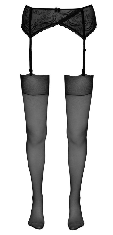 Cottelli Legwear pończochy do pasa czarne jedwabiste 20 DEN 5 Cottelli Legwear pończochy do pasa czarne jedwabiste 20 DEN 5
